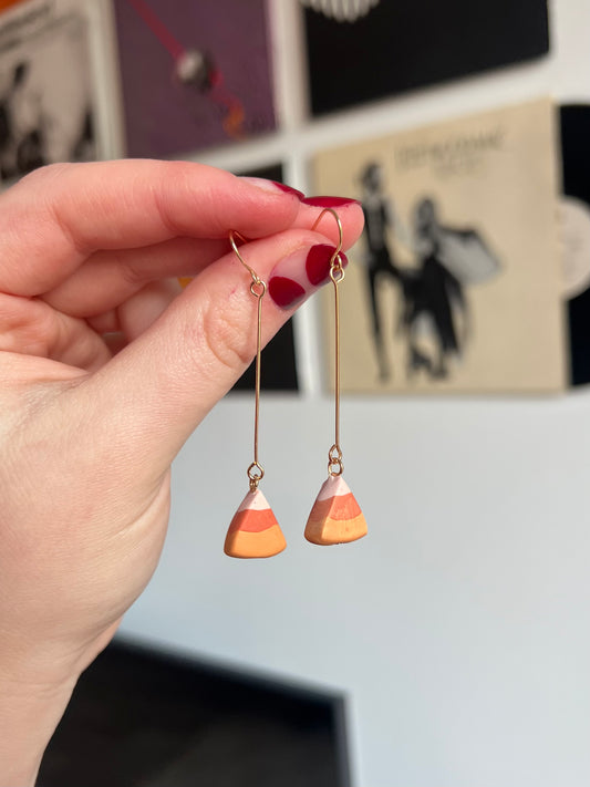 Candy corn earrings