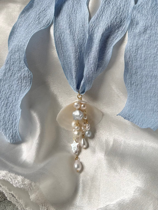 Cascading pearls necklace