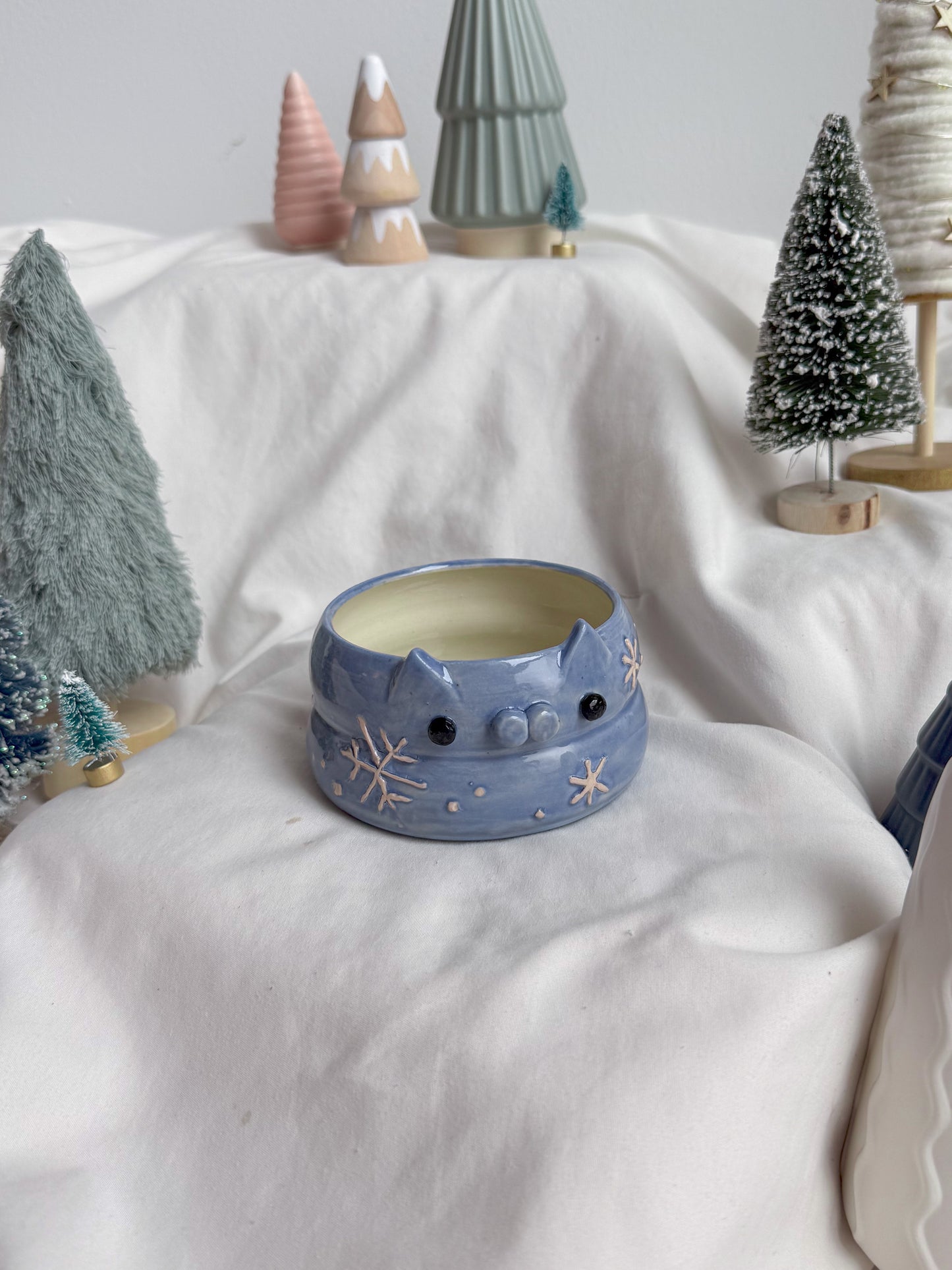 Snowflake Kitty Matcha Bowl