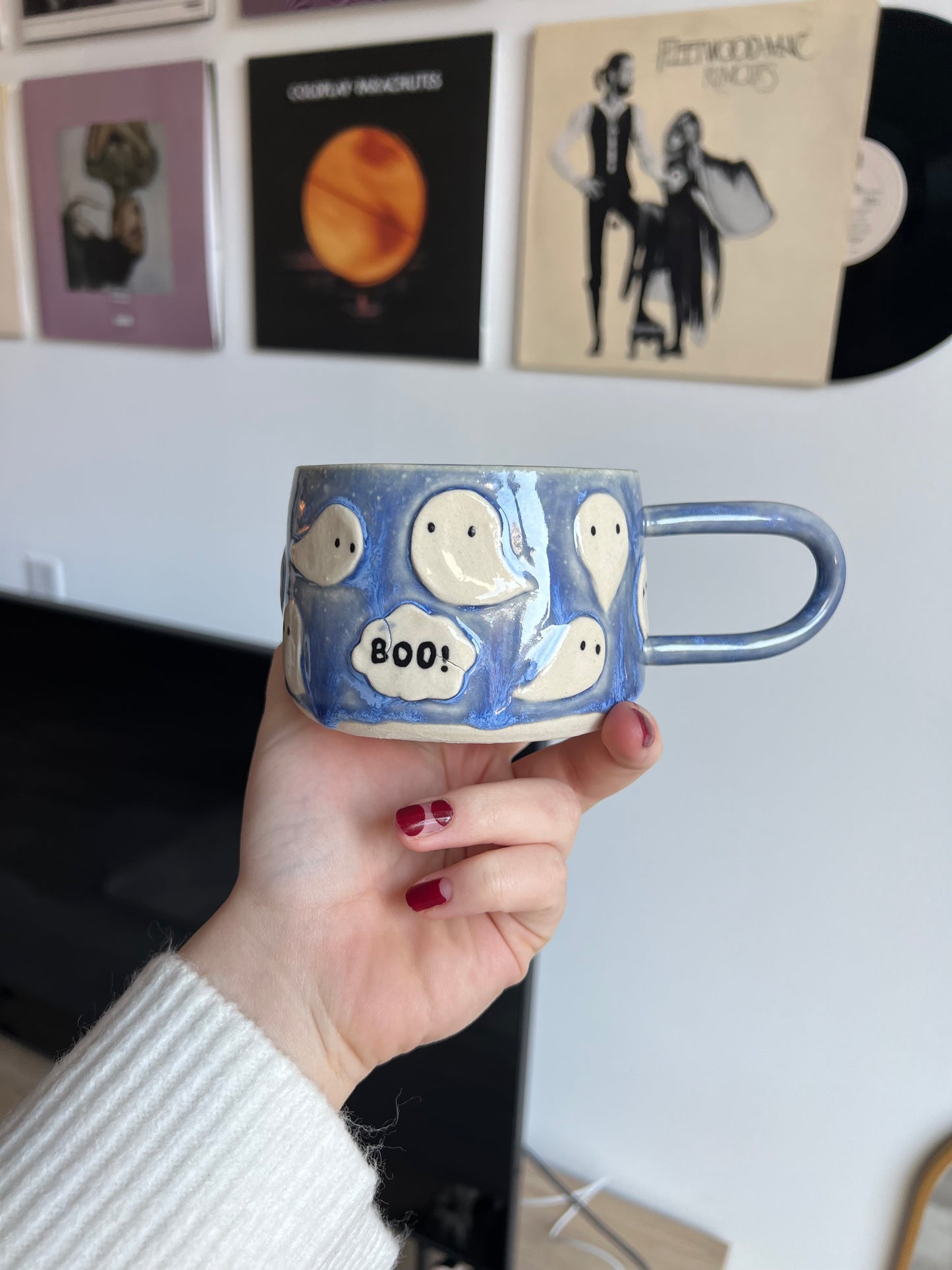 Blue ghost mug