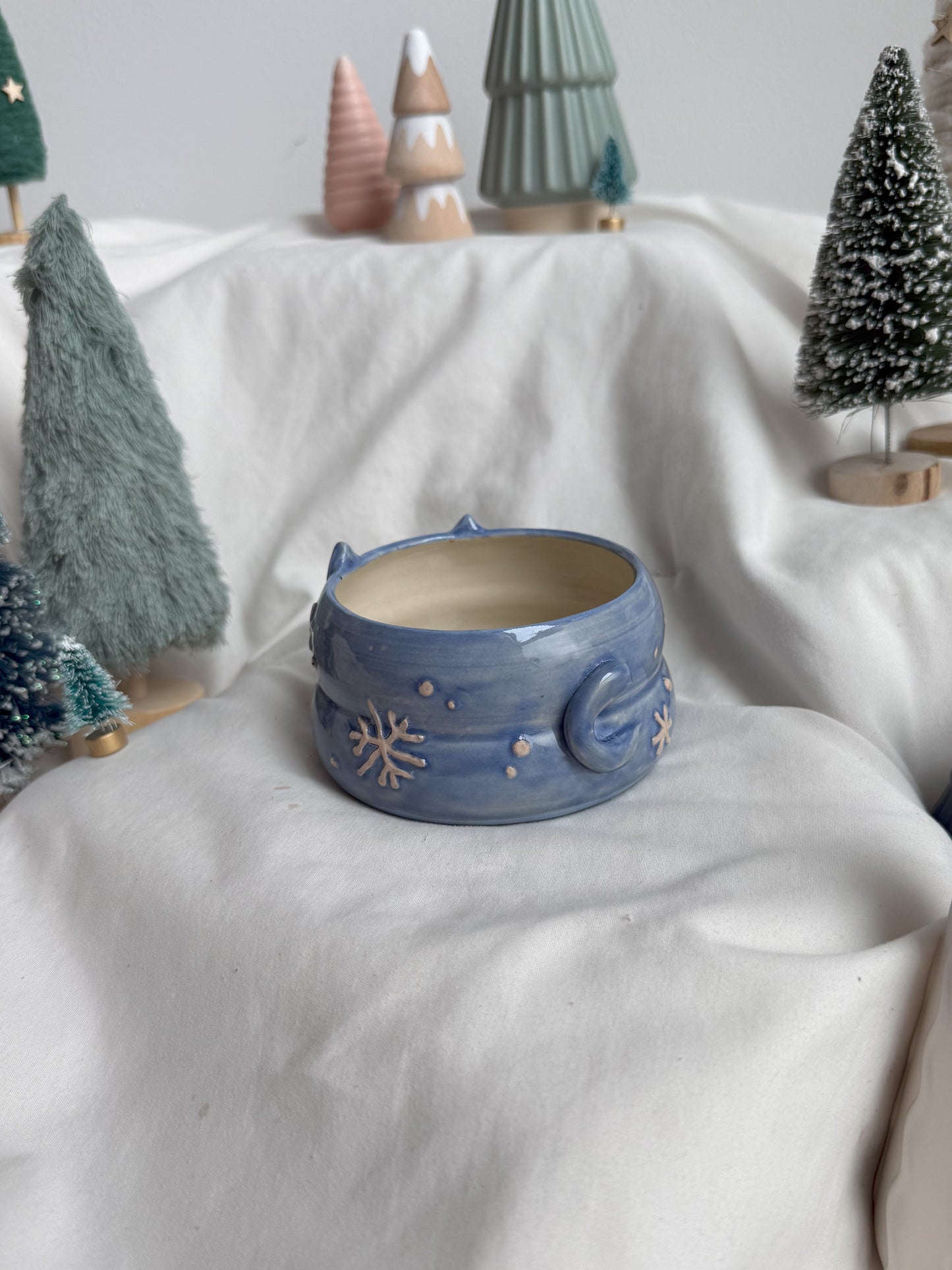 Snowflake Kitty Matcha Bowl