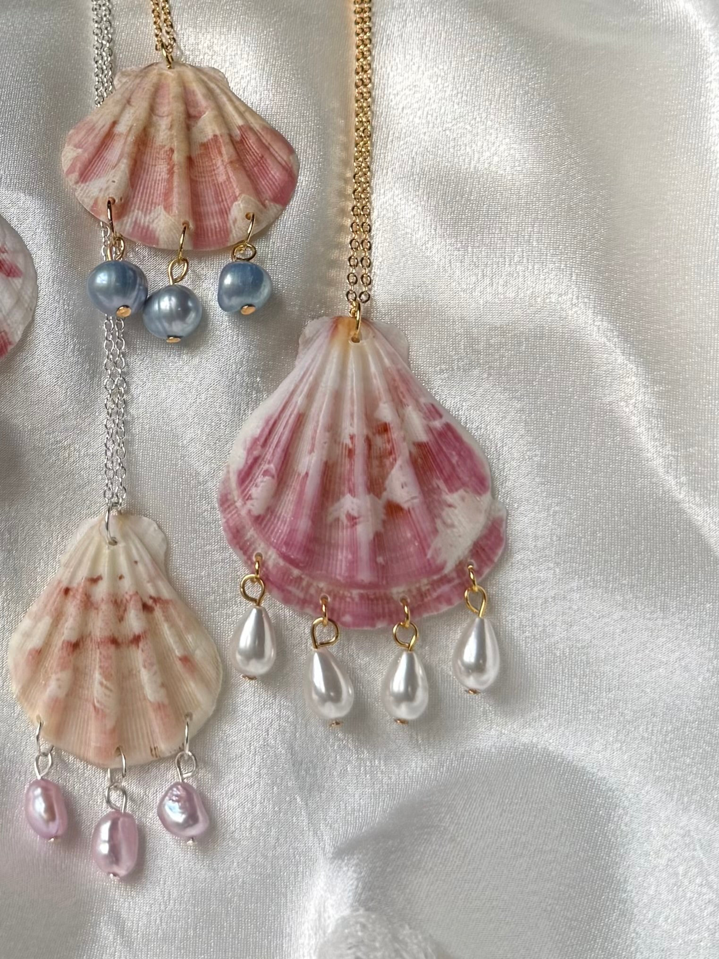 Sunset Scallop necklaces