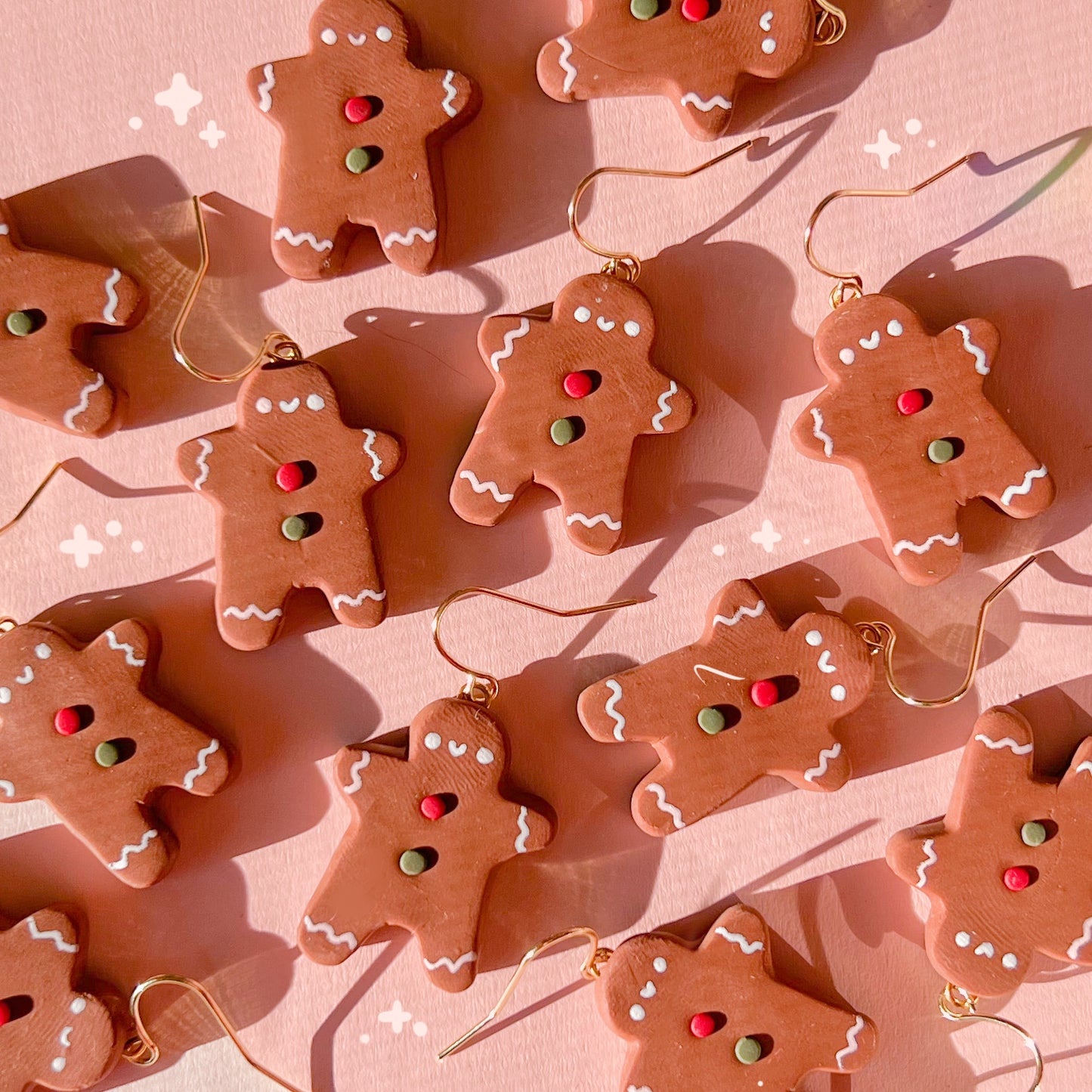 Gingerbread men earrings