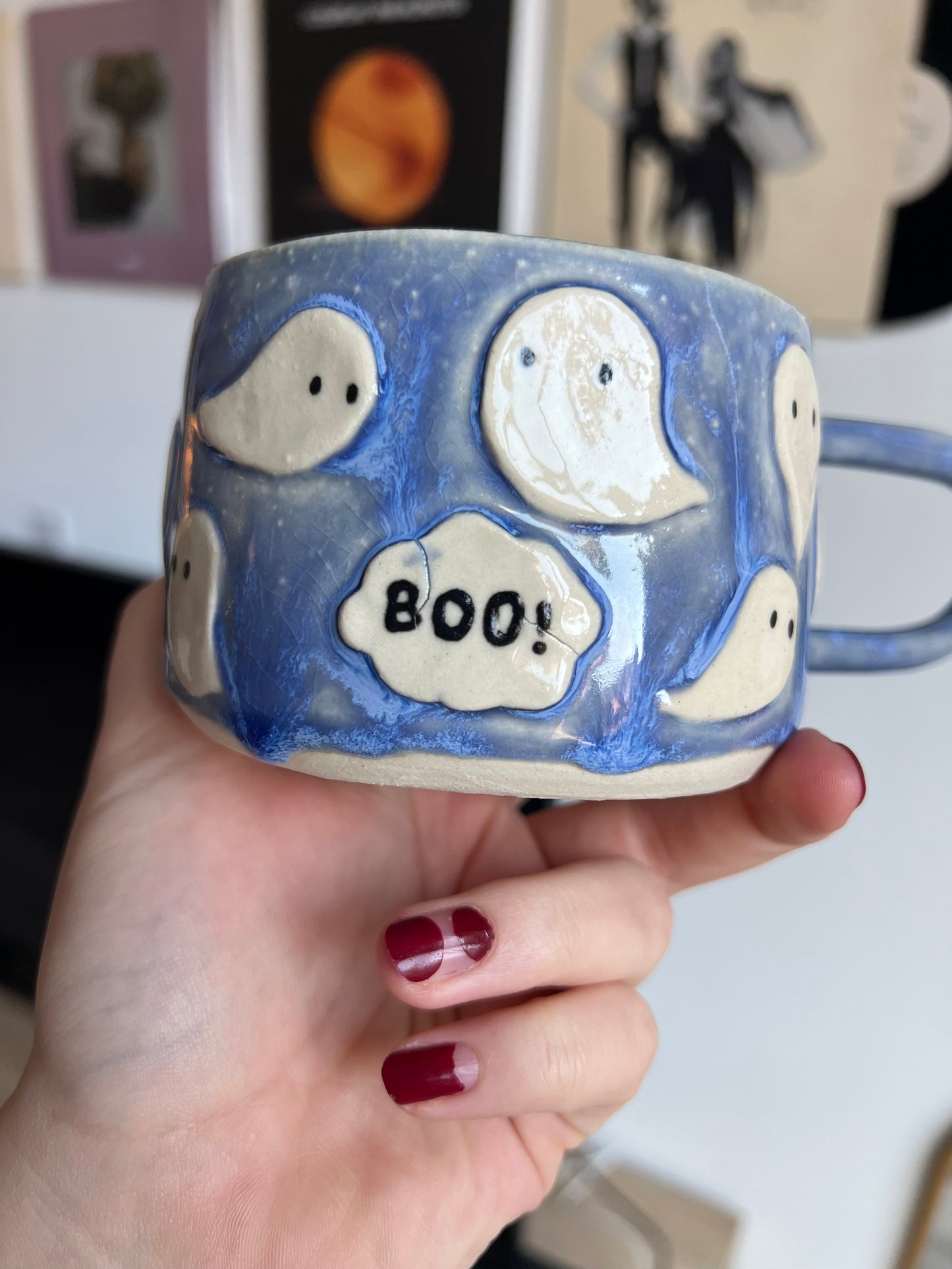 Blue ghost mug