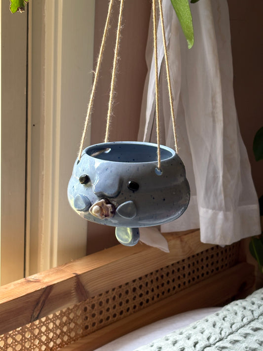 Monty Manatee Hanging Planter
