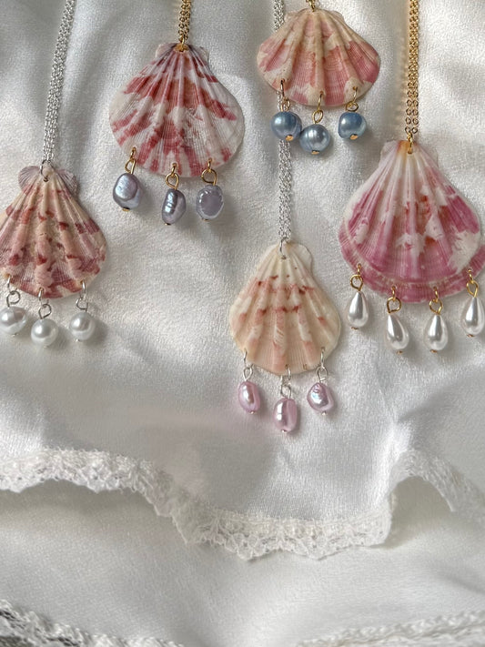 Sunset Scallop necklaces