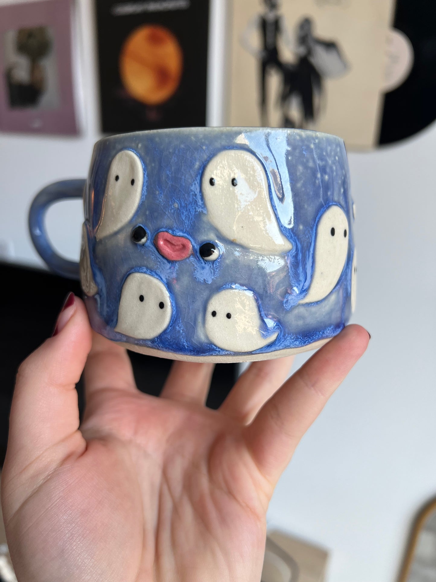 Blue ghost mug