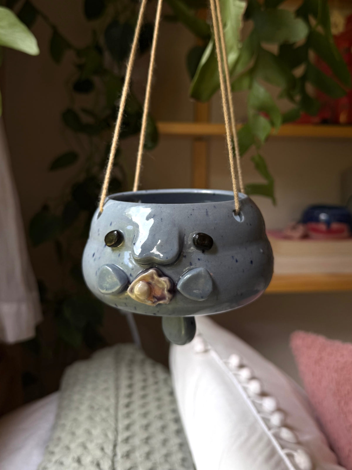 Monty Manatee Hanging Planter