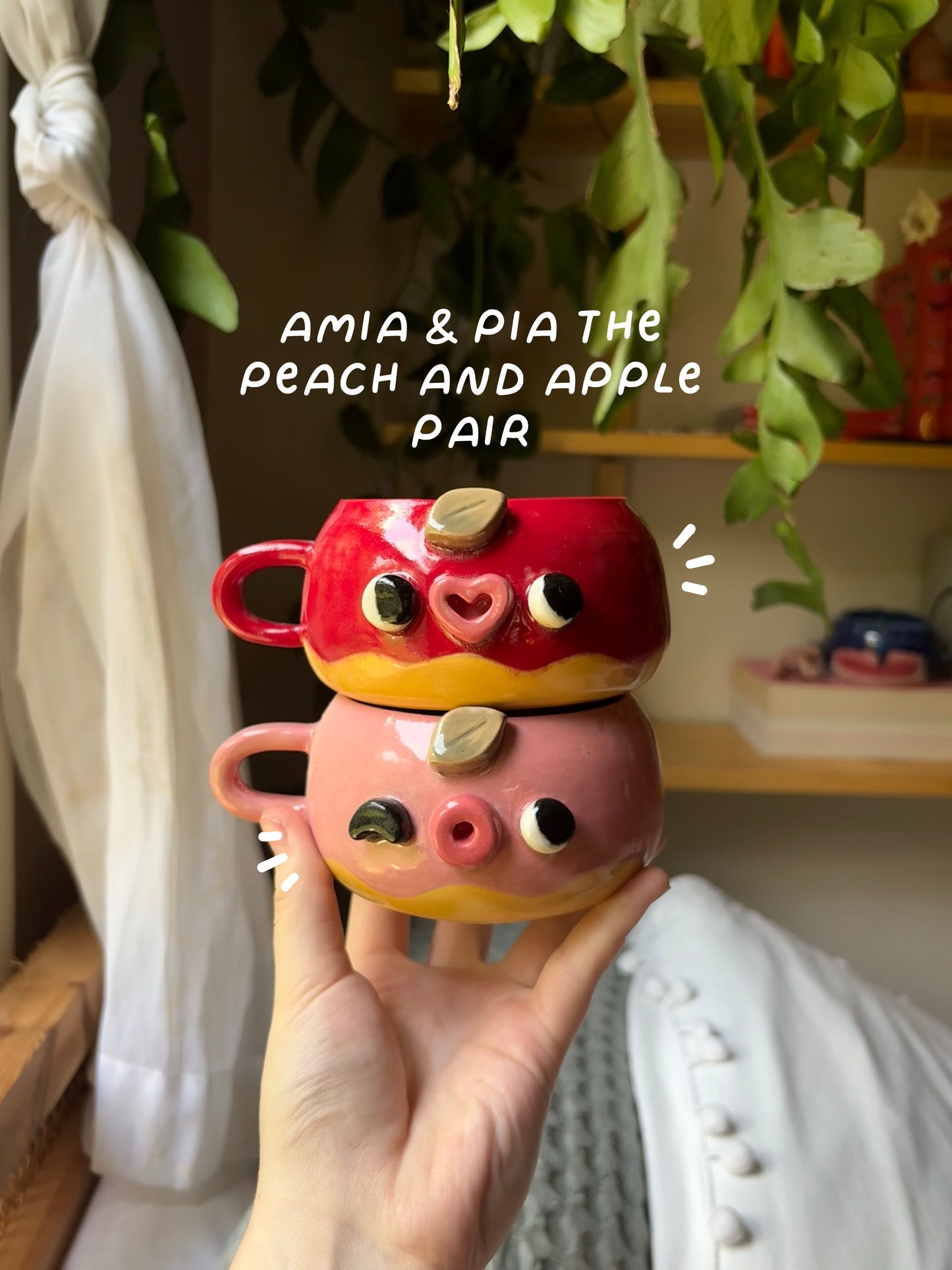 Amia & Pia the Peach and Apple Pair
