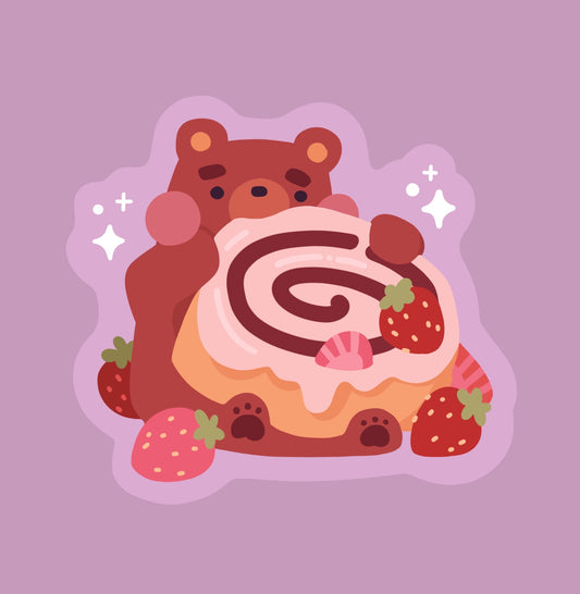 Strawberry cinnabear sticker