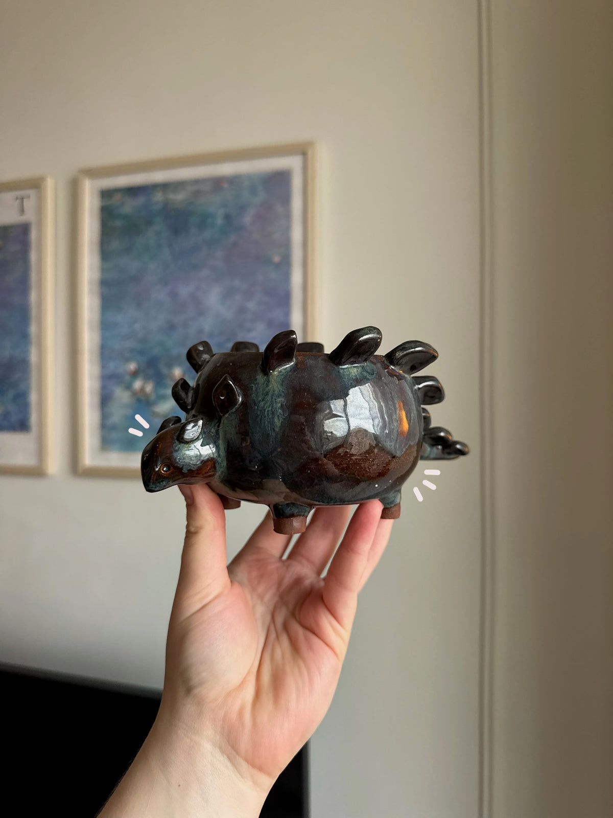 Bruce the Stegosaurus Matcha Bowl