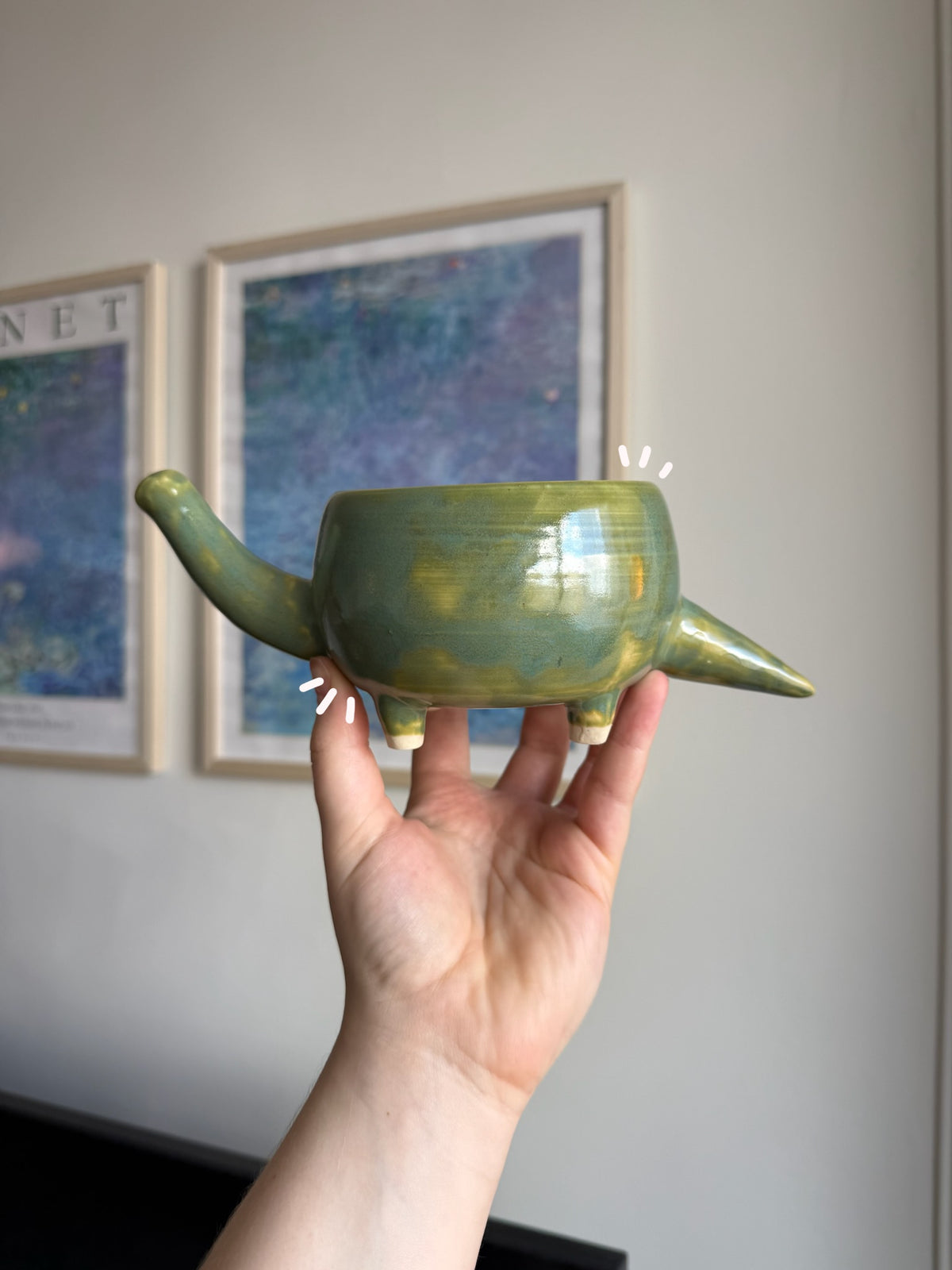 Bowie the Brachiosaurus Matcha Bowl