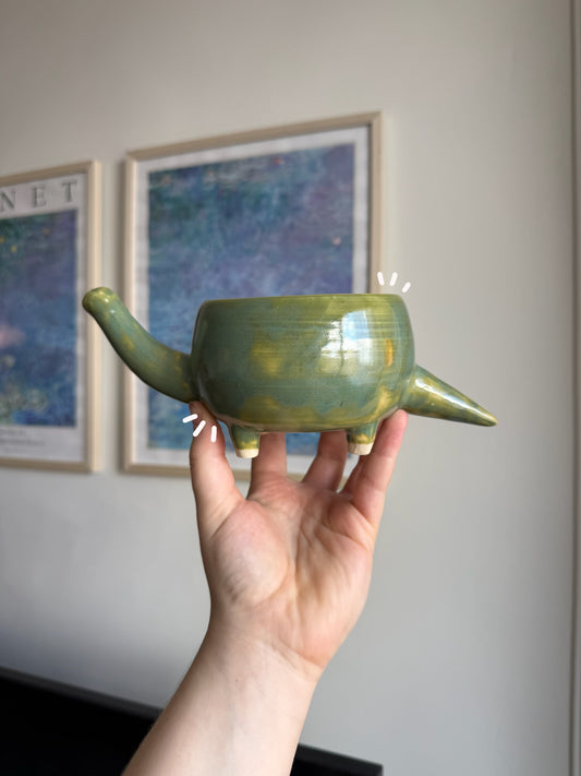 Bowie the Brachiosaurus Matcha Bowl