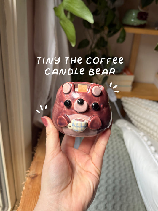 Tiny the Coffee Candle bear