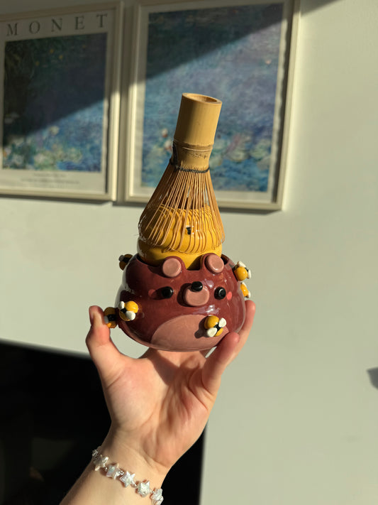 Hailey the Honeybear matcha bowl
