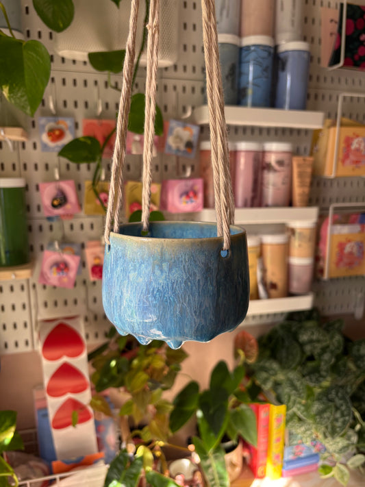 Dripping in Indigo Hanging Planter