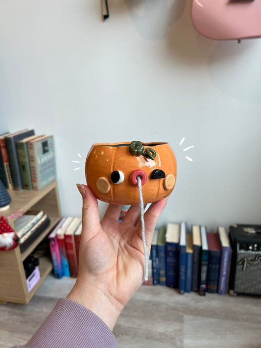 Pumpkin yarn bowl