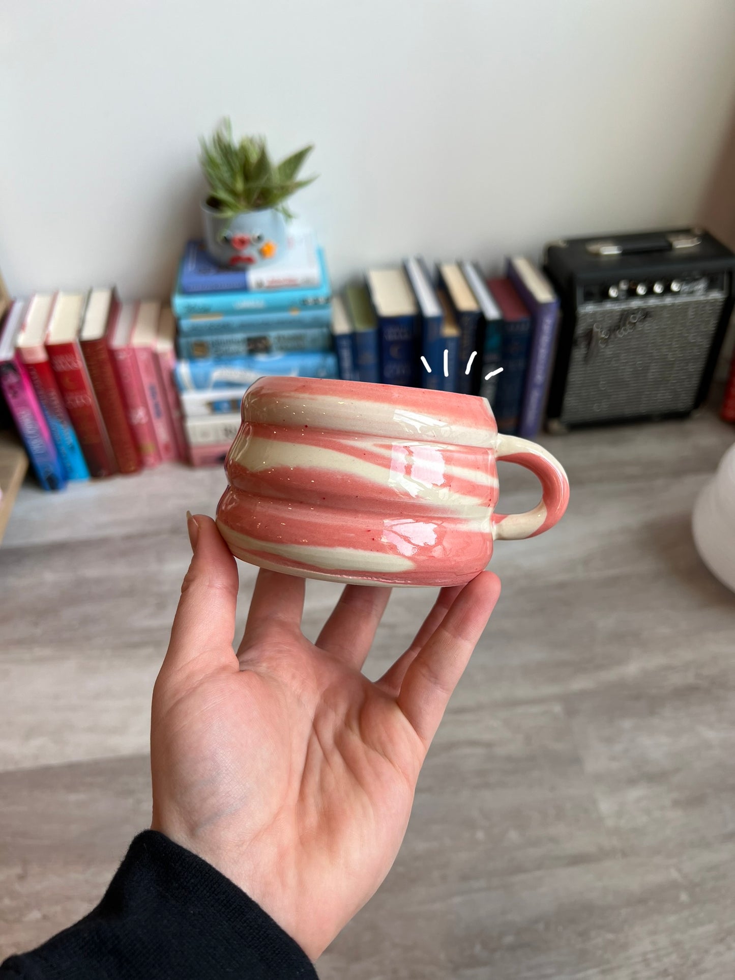 Pink swirl mug