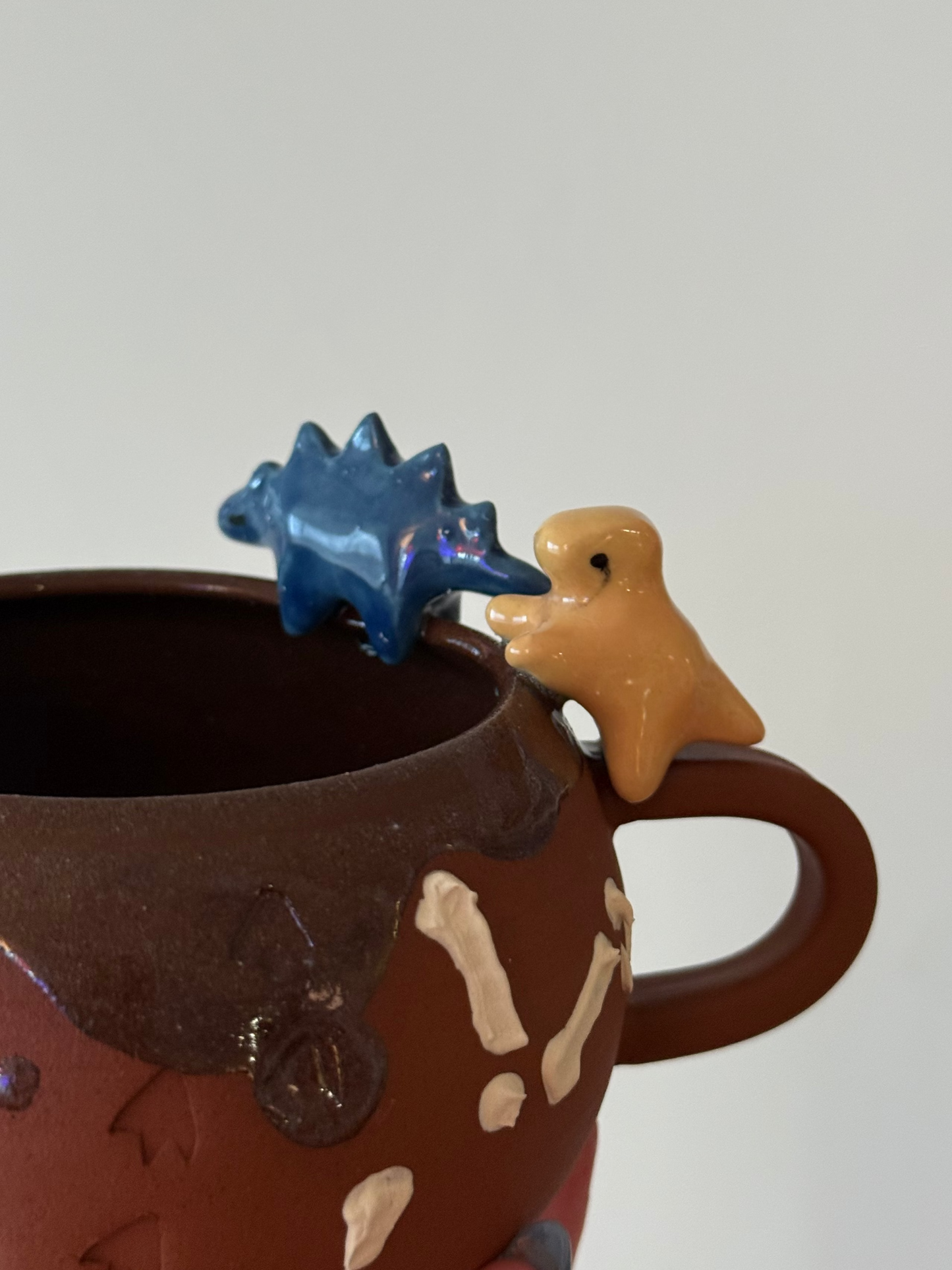 Yellow & Navy Dino Tracks Mug