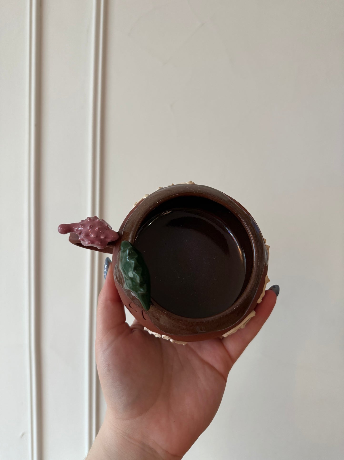 Dark Green & Lilac Dino Tracks Mug