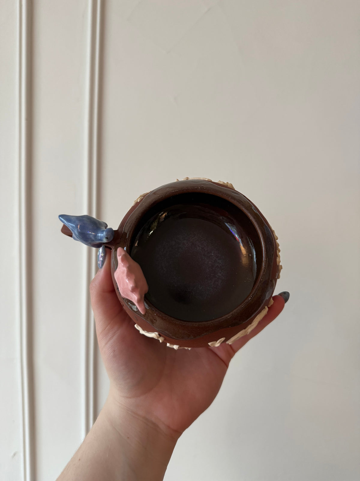 Blue & Pink Dino Tracks Mug