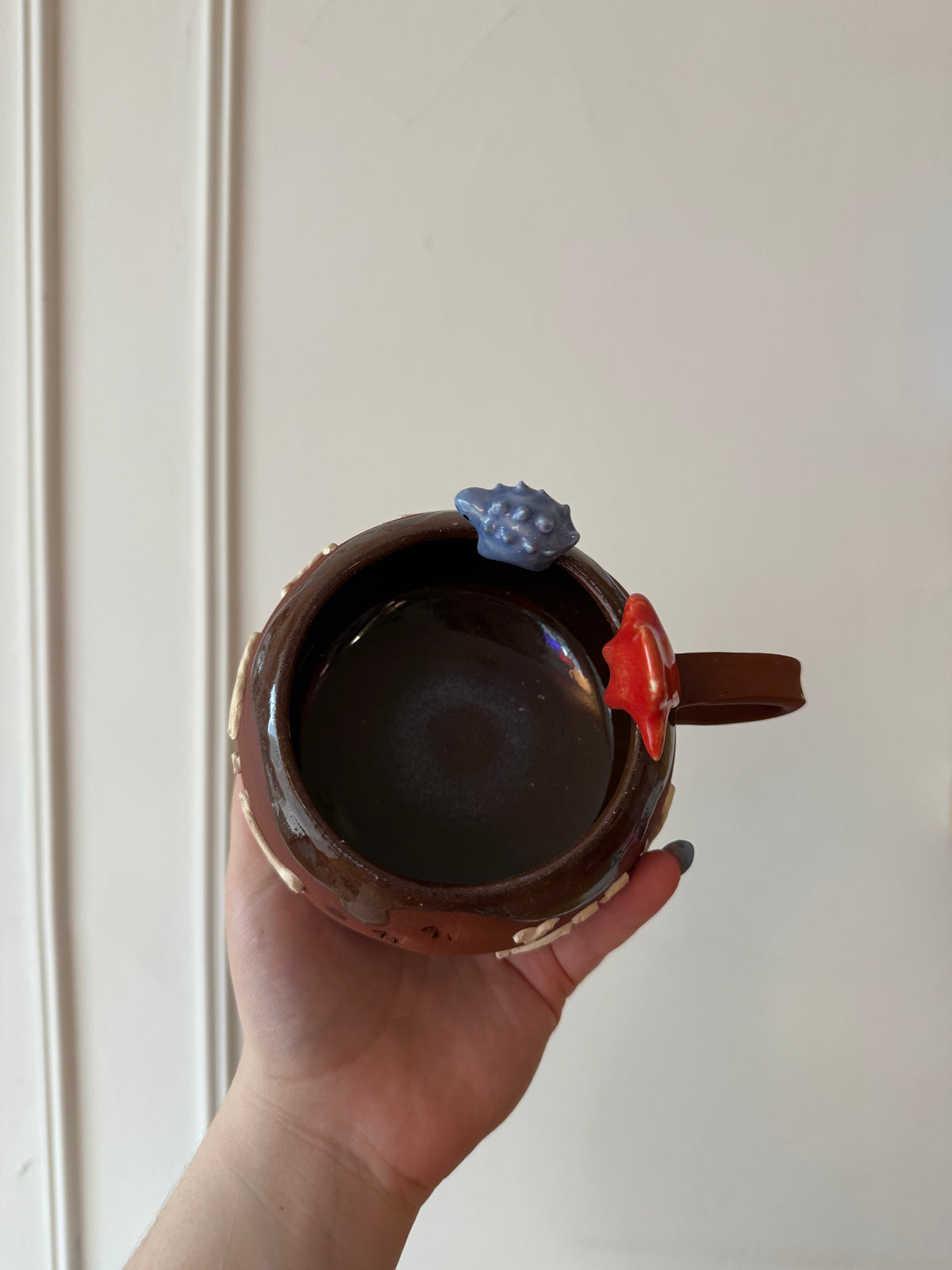 Blue & Red Dino Tracks Mug (seconds)