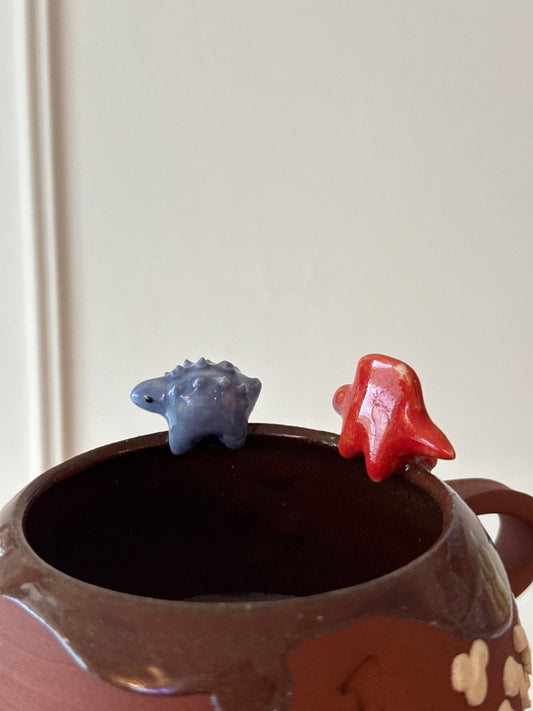 Blue & Red Dino Tracks Mug (seconds)