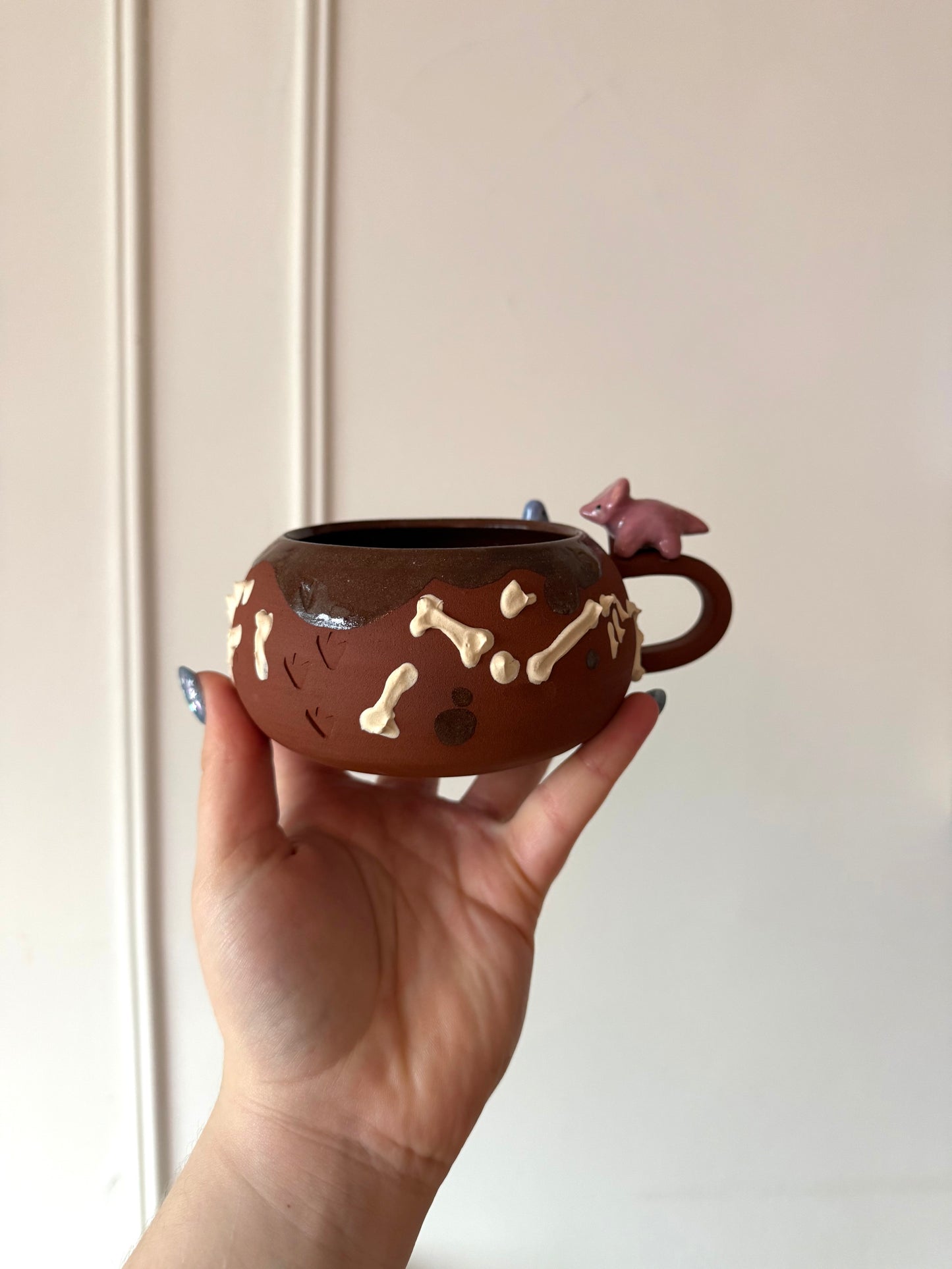 Lilac & Blue Dino Tracks Mug