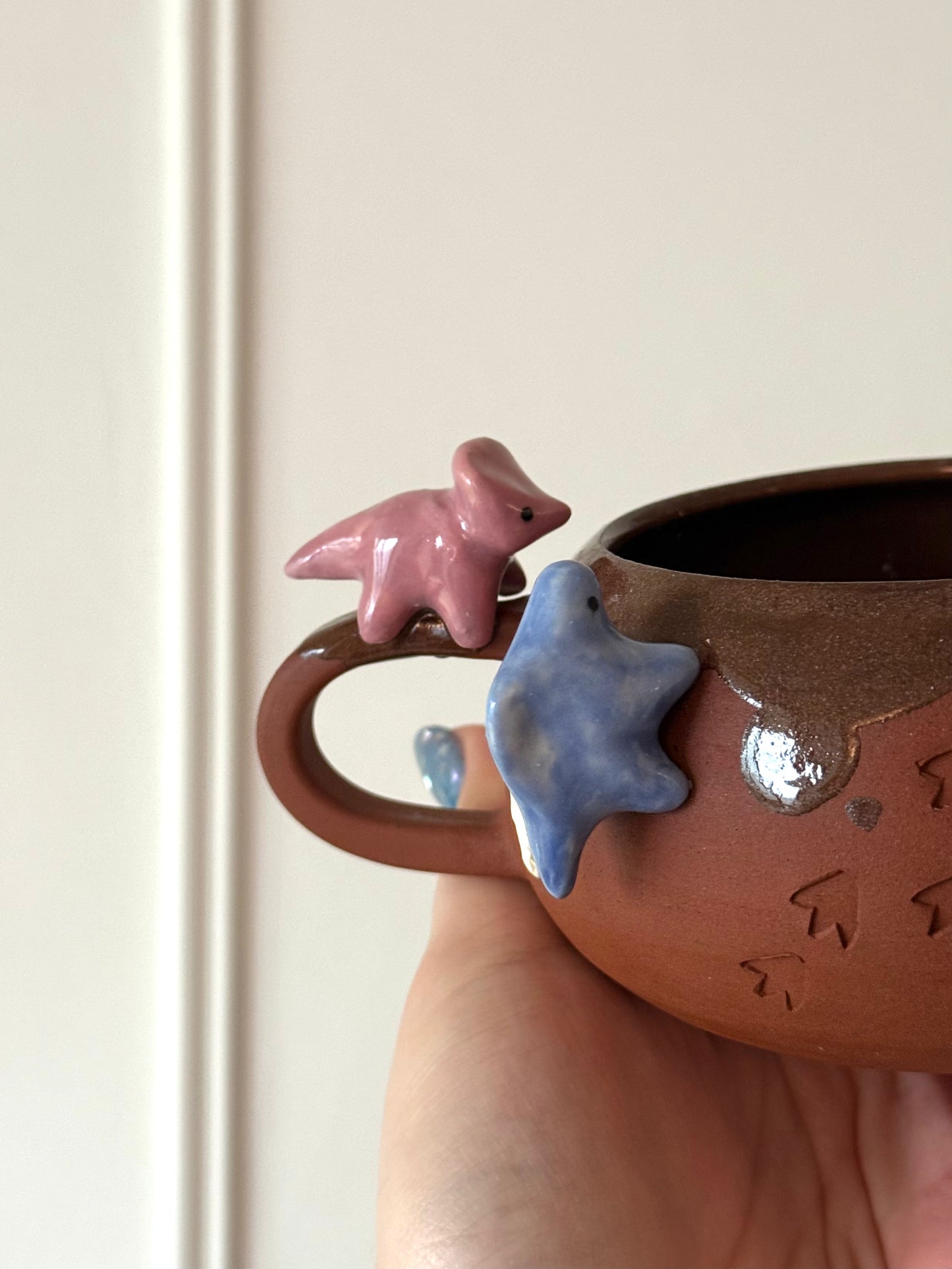 Lilac & Blue Dino Tracks Mug