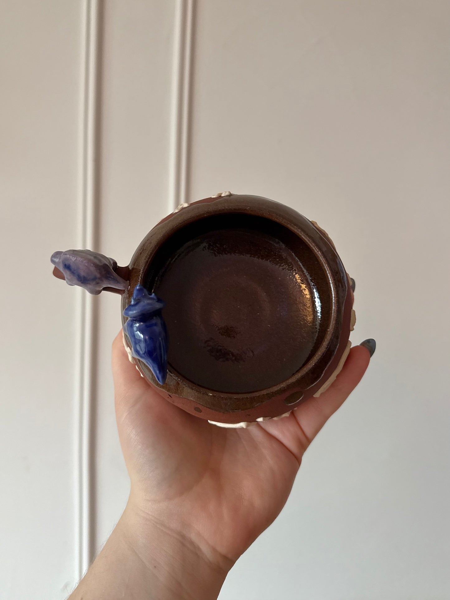 Navy & Purple Dino Tracks Mug