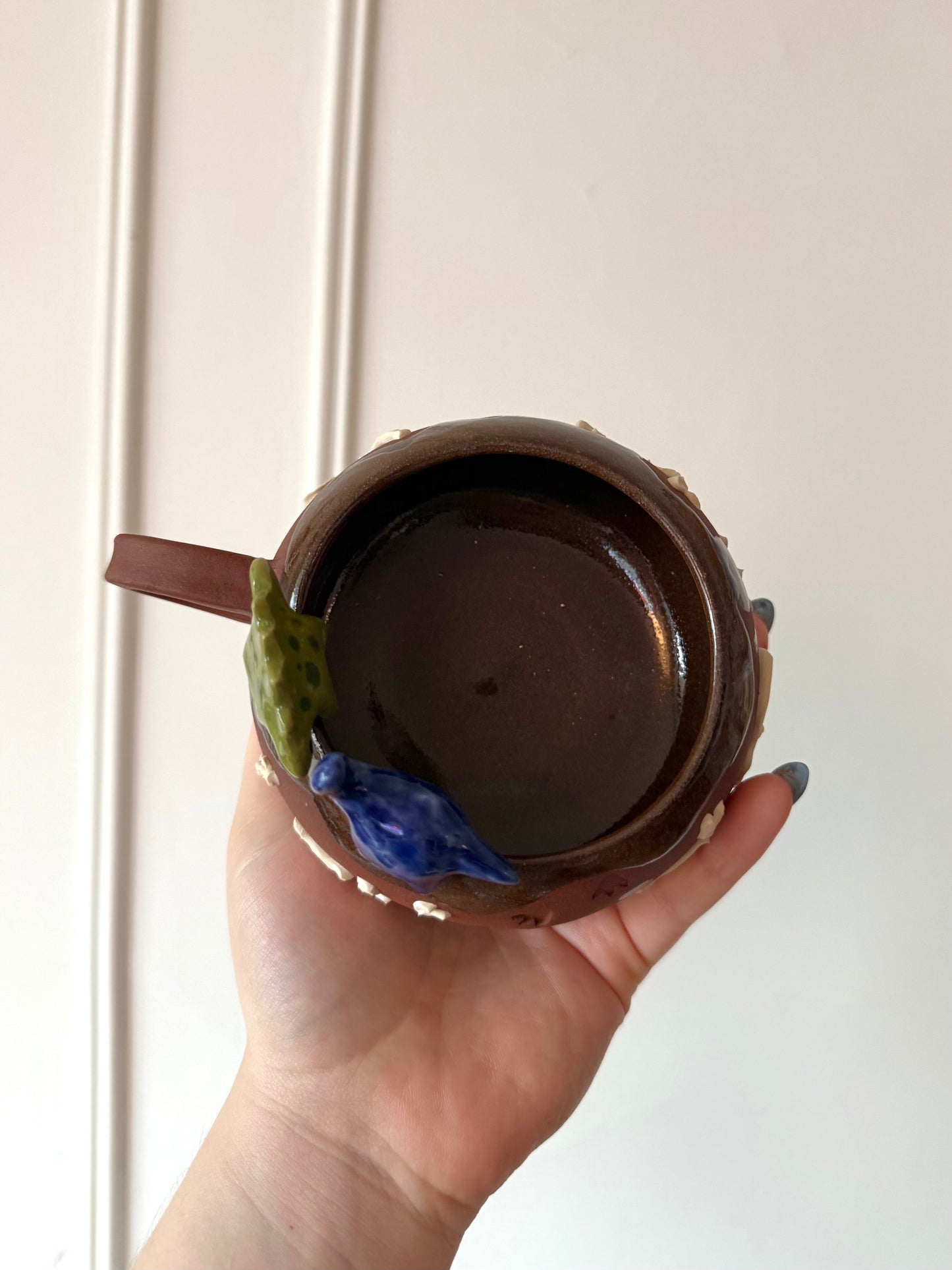 Navy & Green Dino Tracks Mug