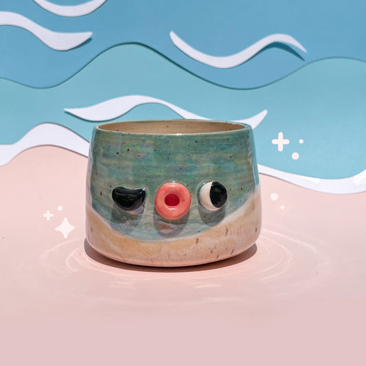 Iridescent beach planter