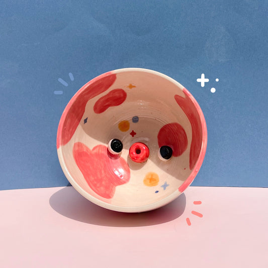 Pink moo moo bowl