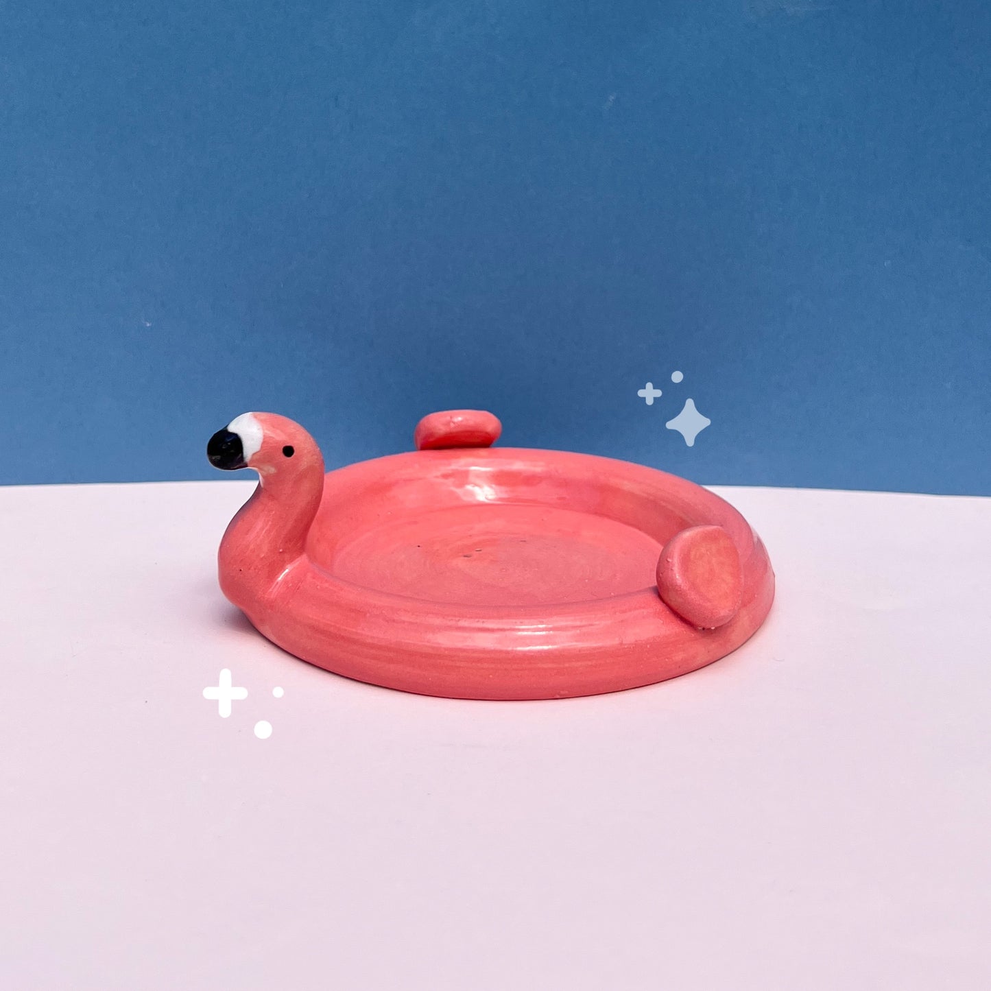 Flamingo floatie trinket dish