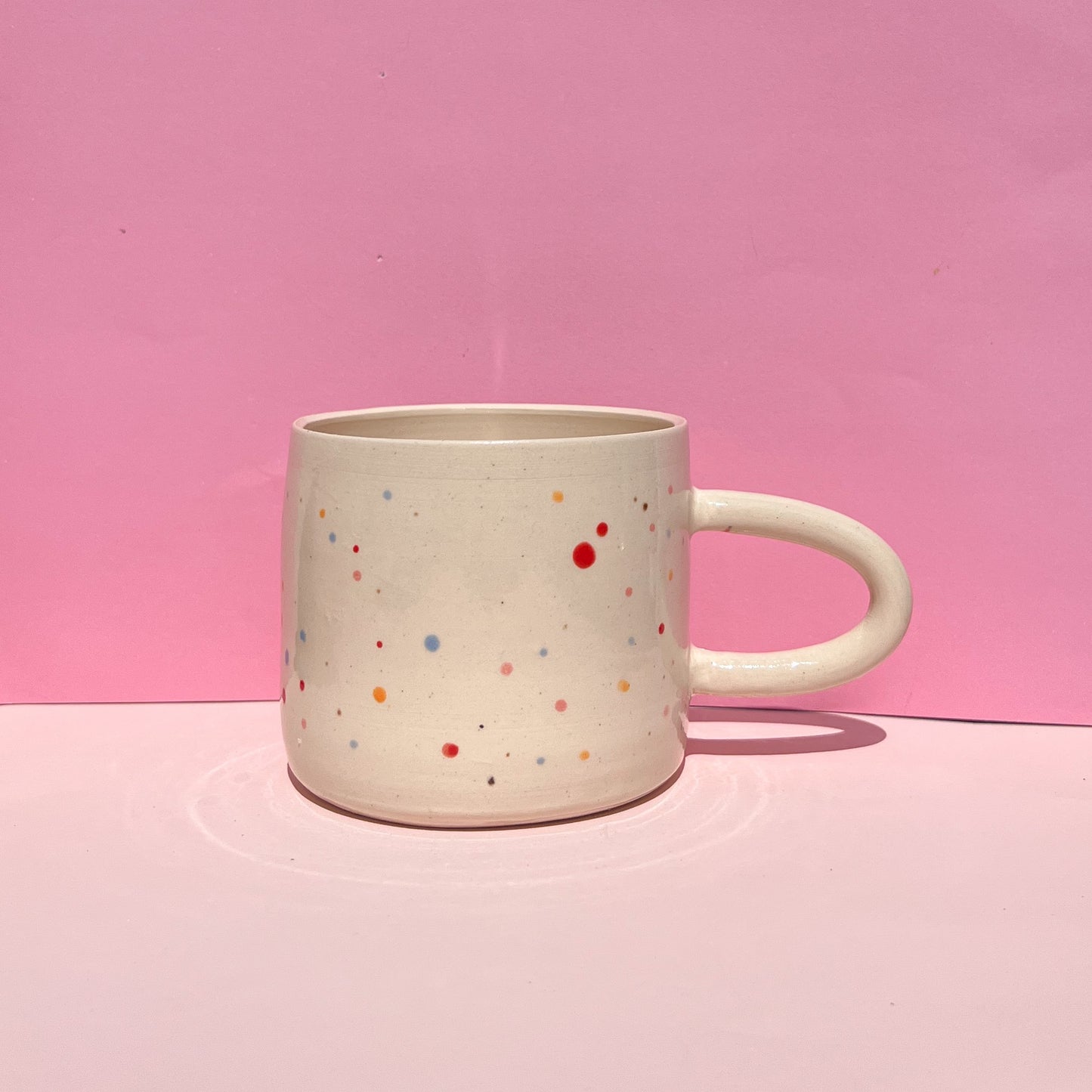 Rainbow speckled mug