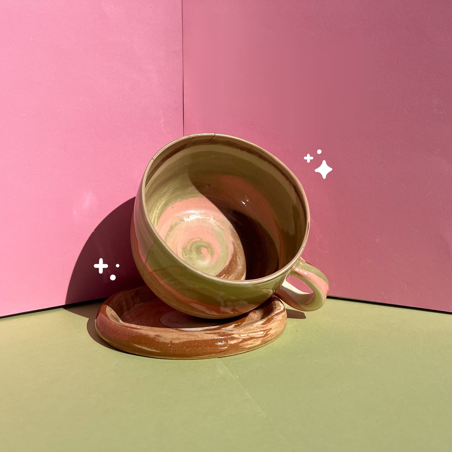 Natural swirl cappuccino set (seconds)