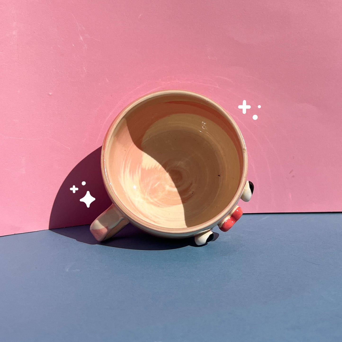 Rosy swirl cappuccino set