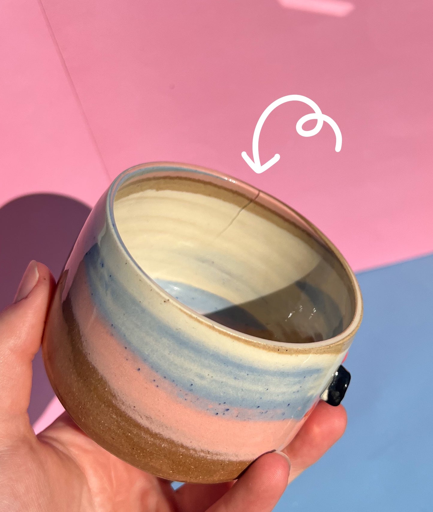 Pastel swirl planter