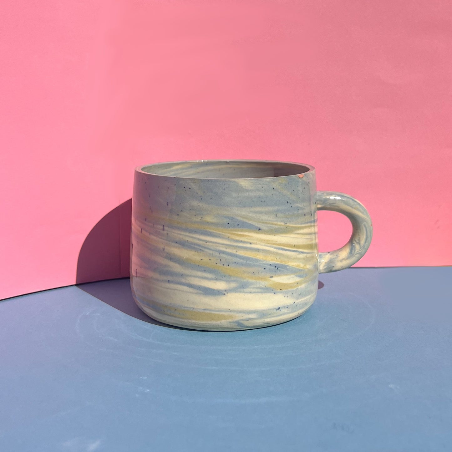 Blue & green swirl mug