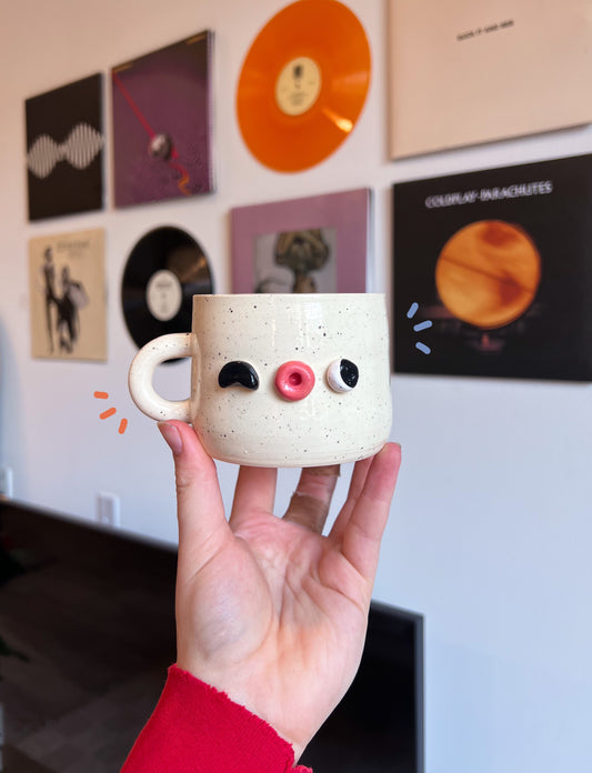 Speckled pumpkin mug