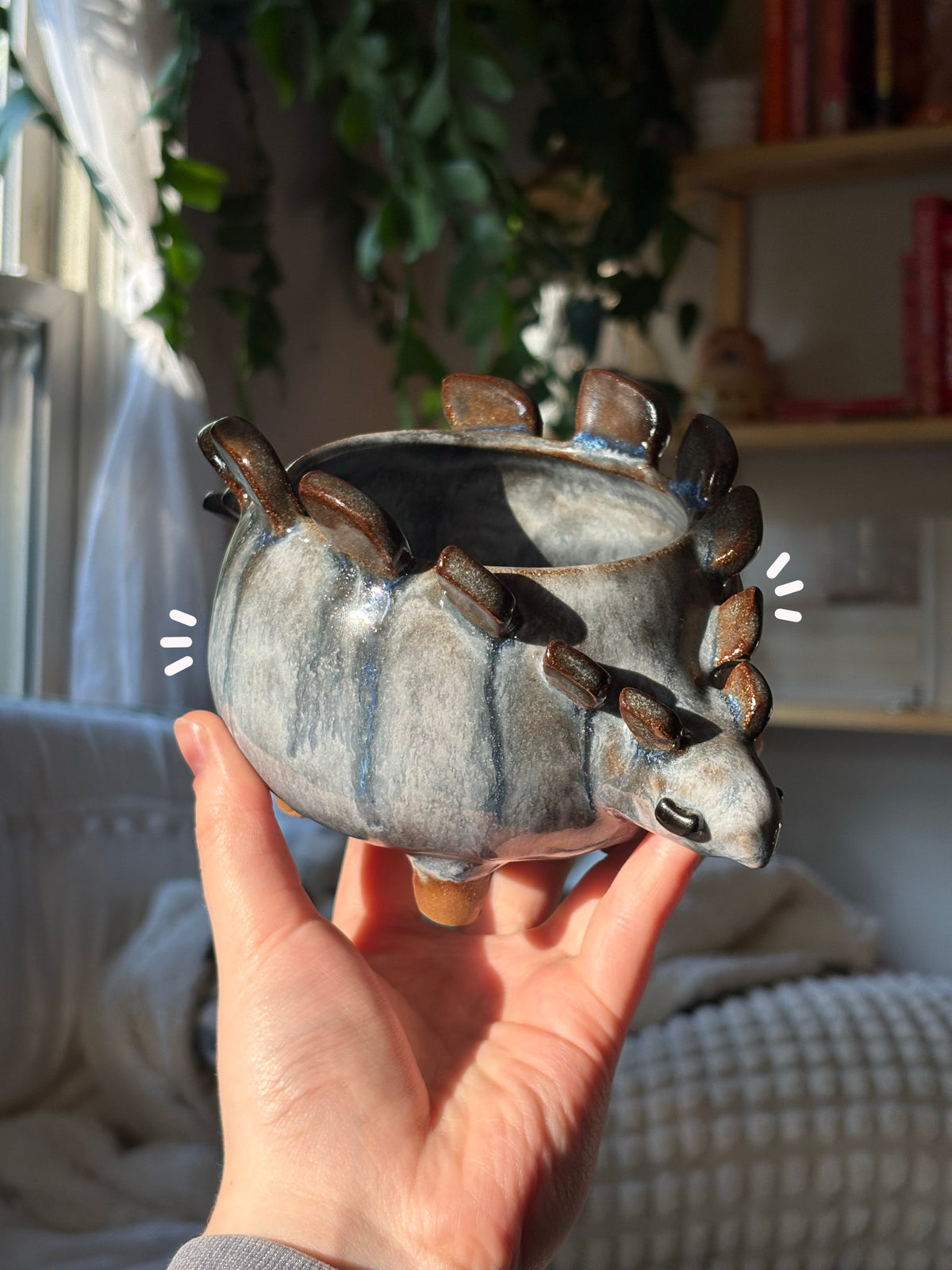 Lumi the Stegosaurus Matcha Bowl