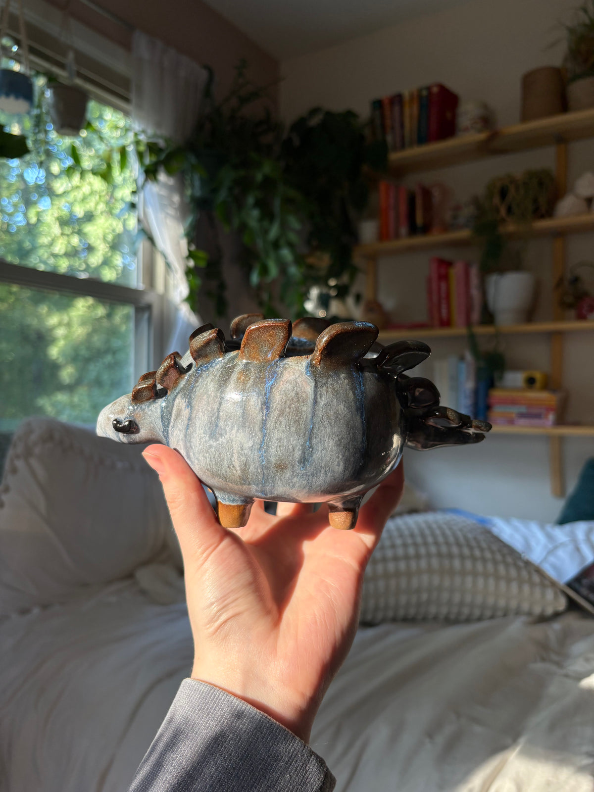 Lumi the Stegosaurus Matcha Bowl