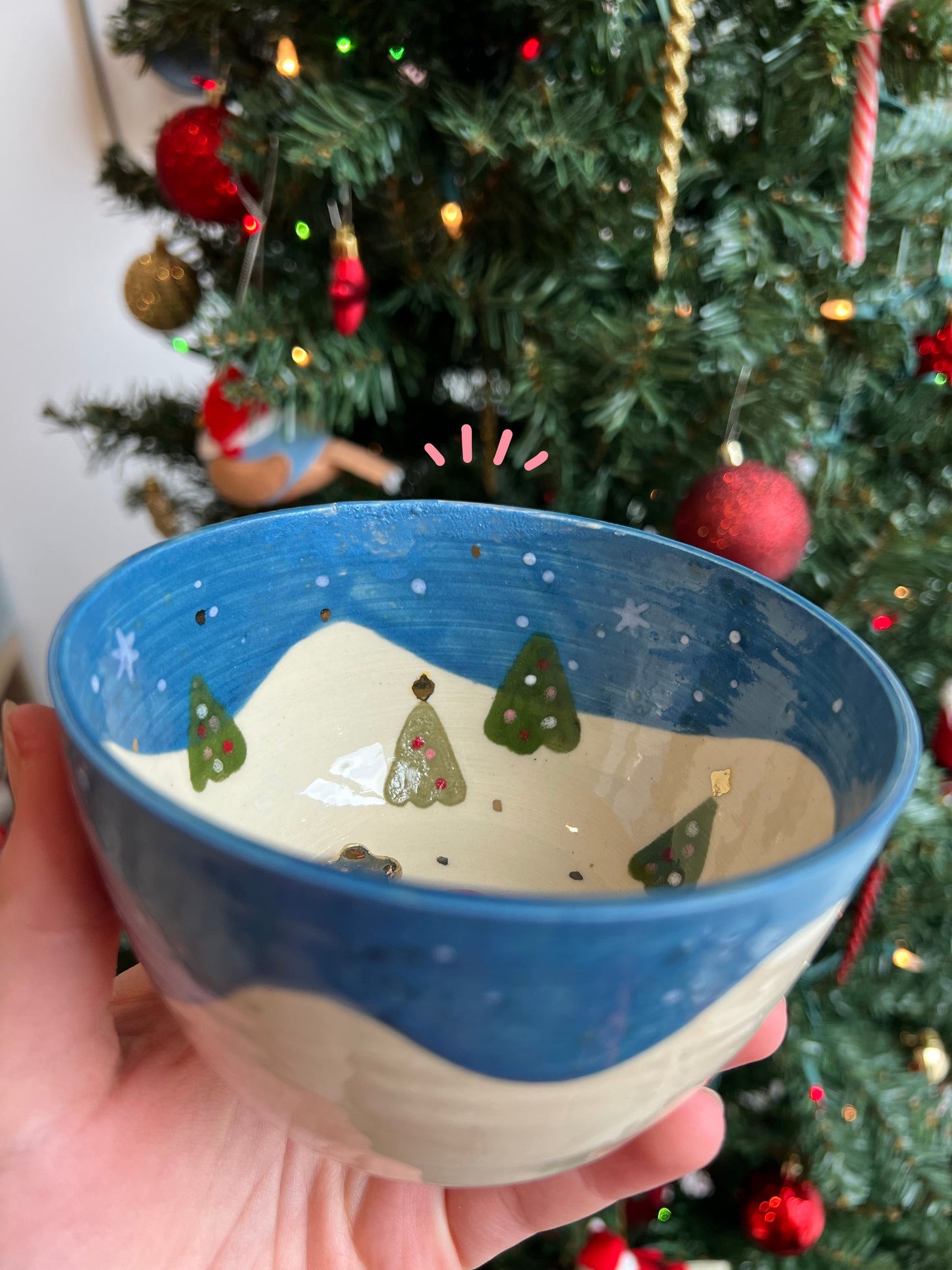 Christmas tree bowl