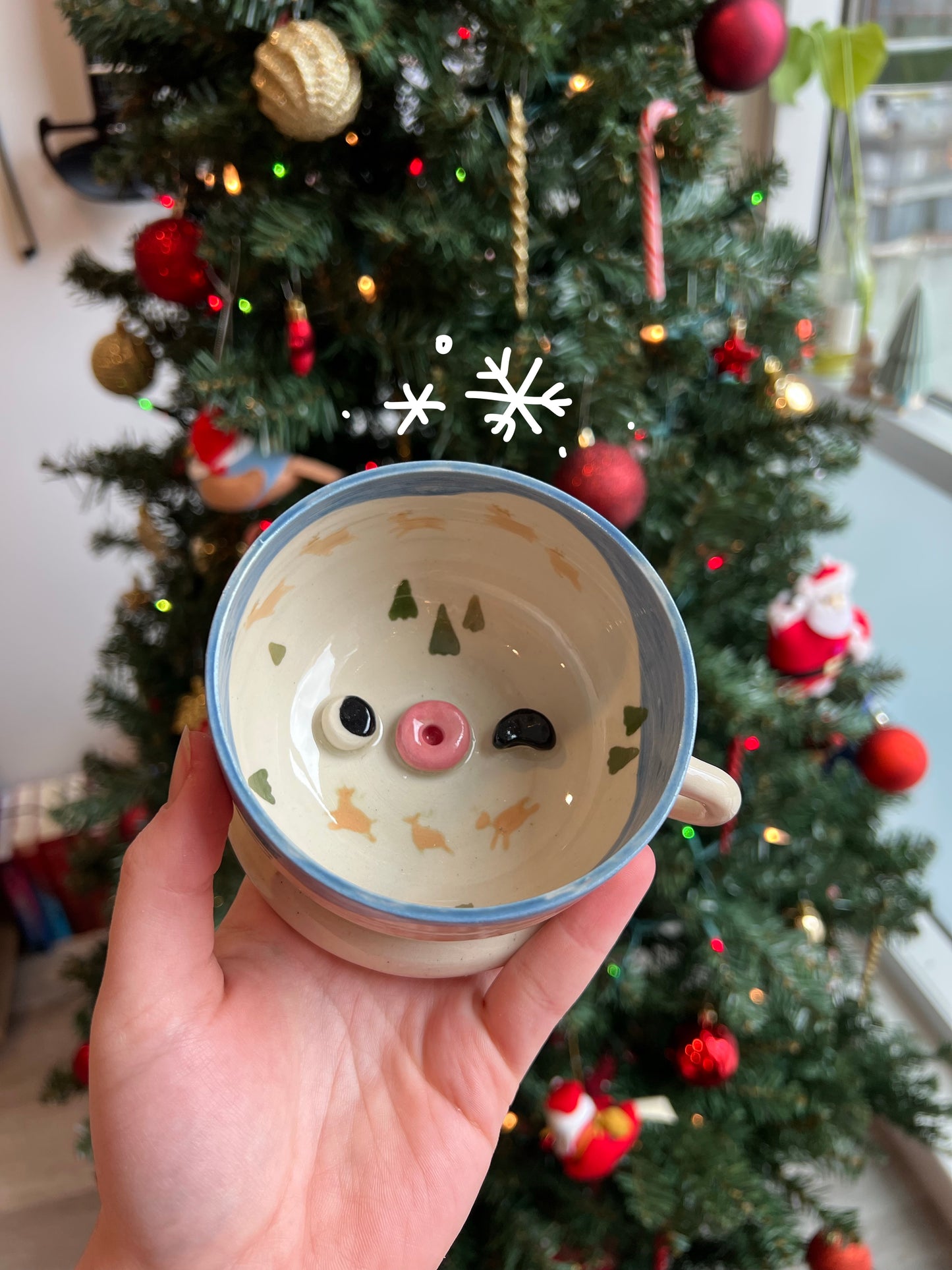 Reindeer teacup set