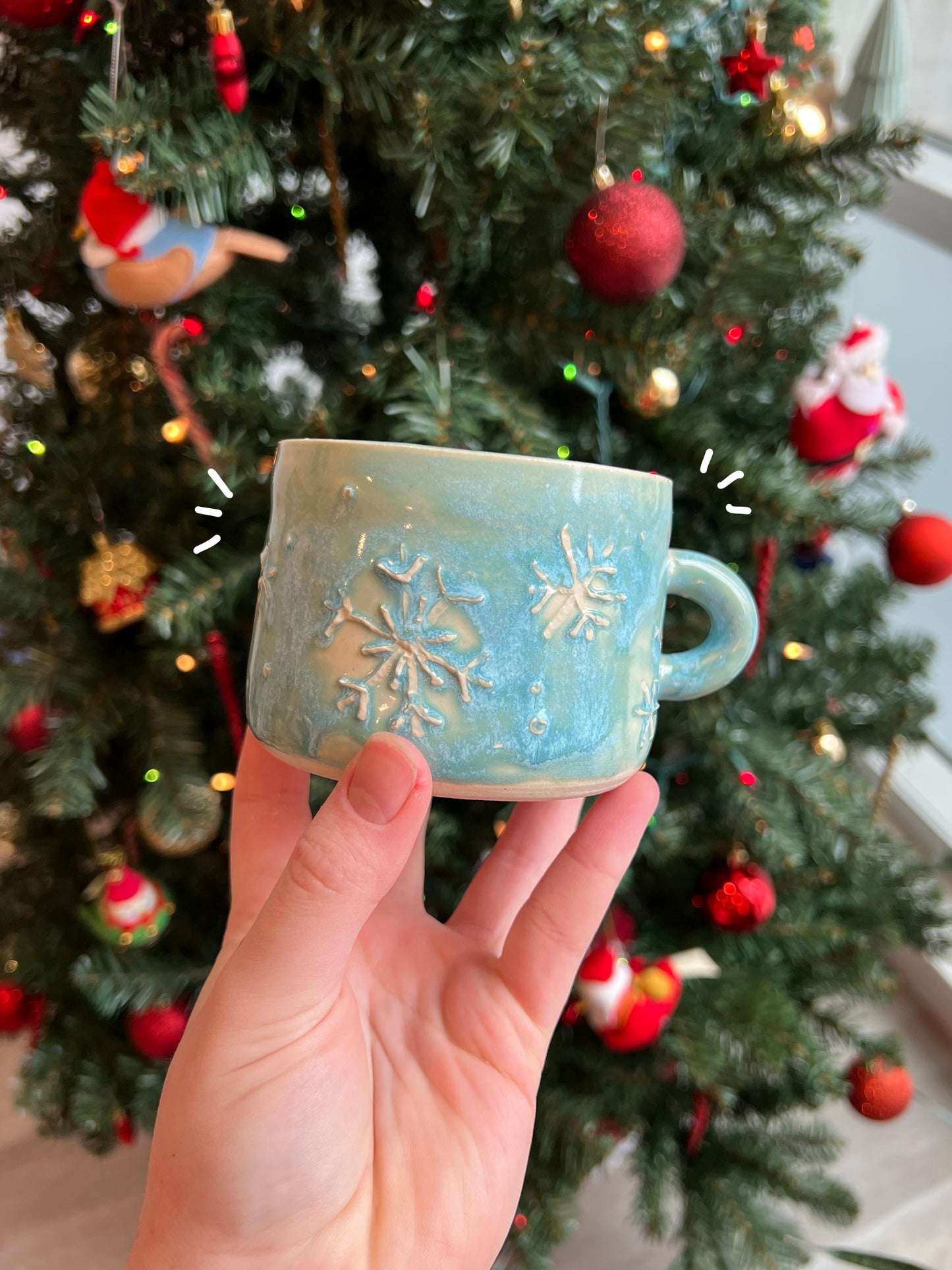 Frozen snowflake mug