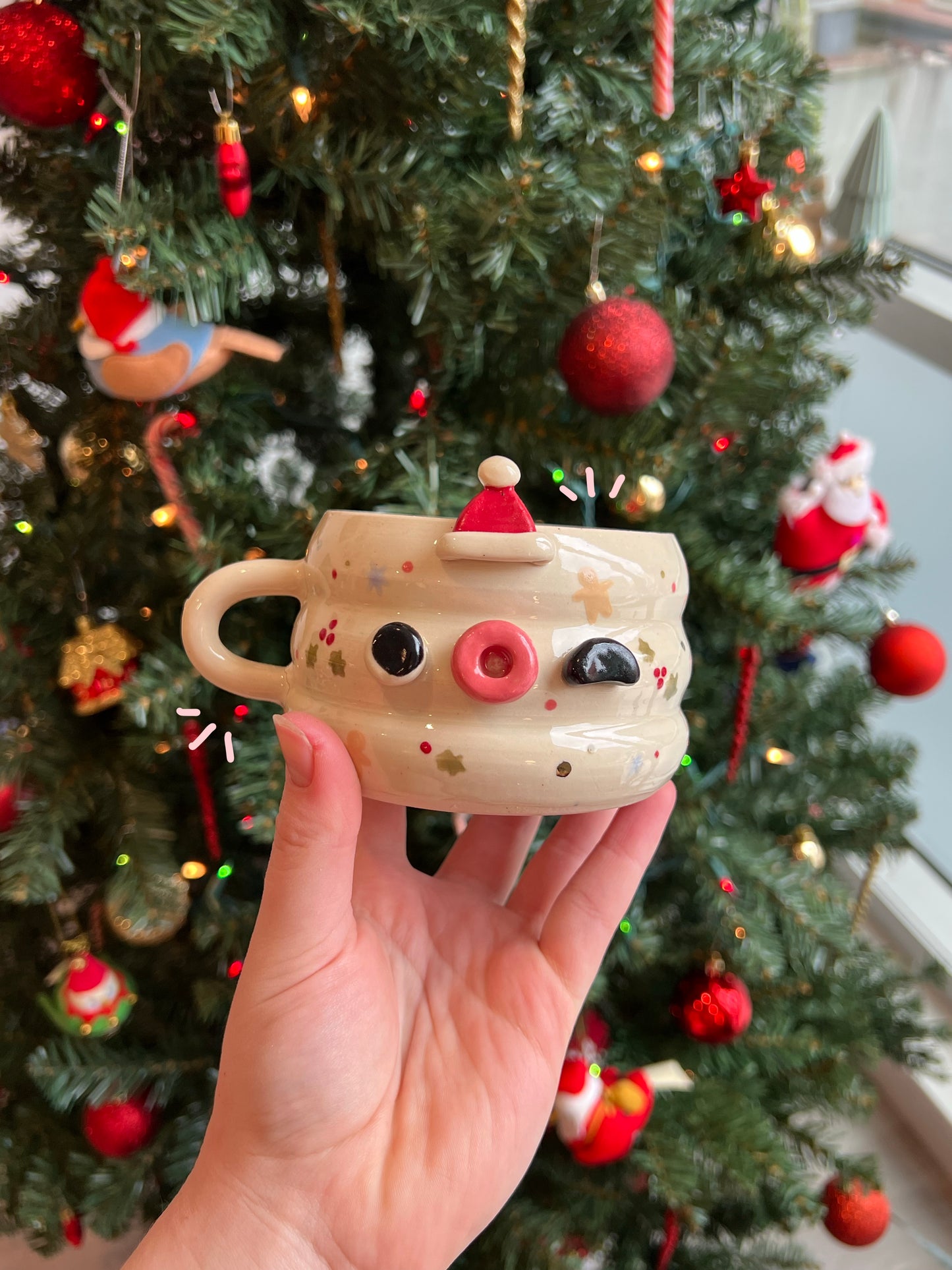 Santa hat Christmas mug