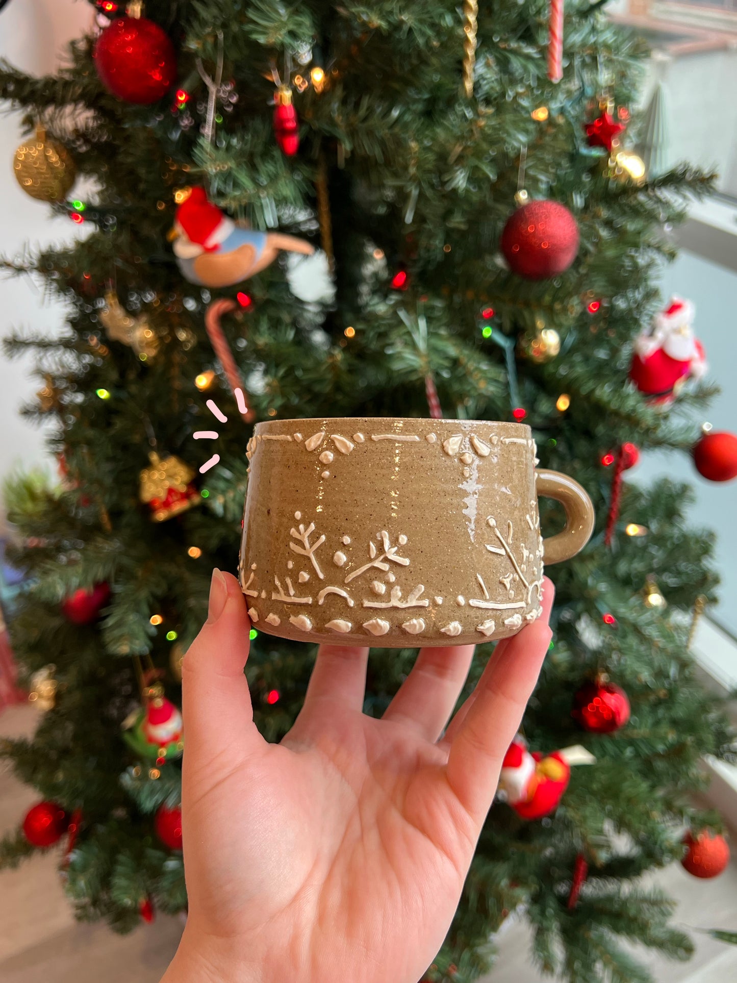 Smiley gingerbread mug