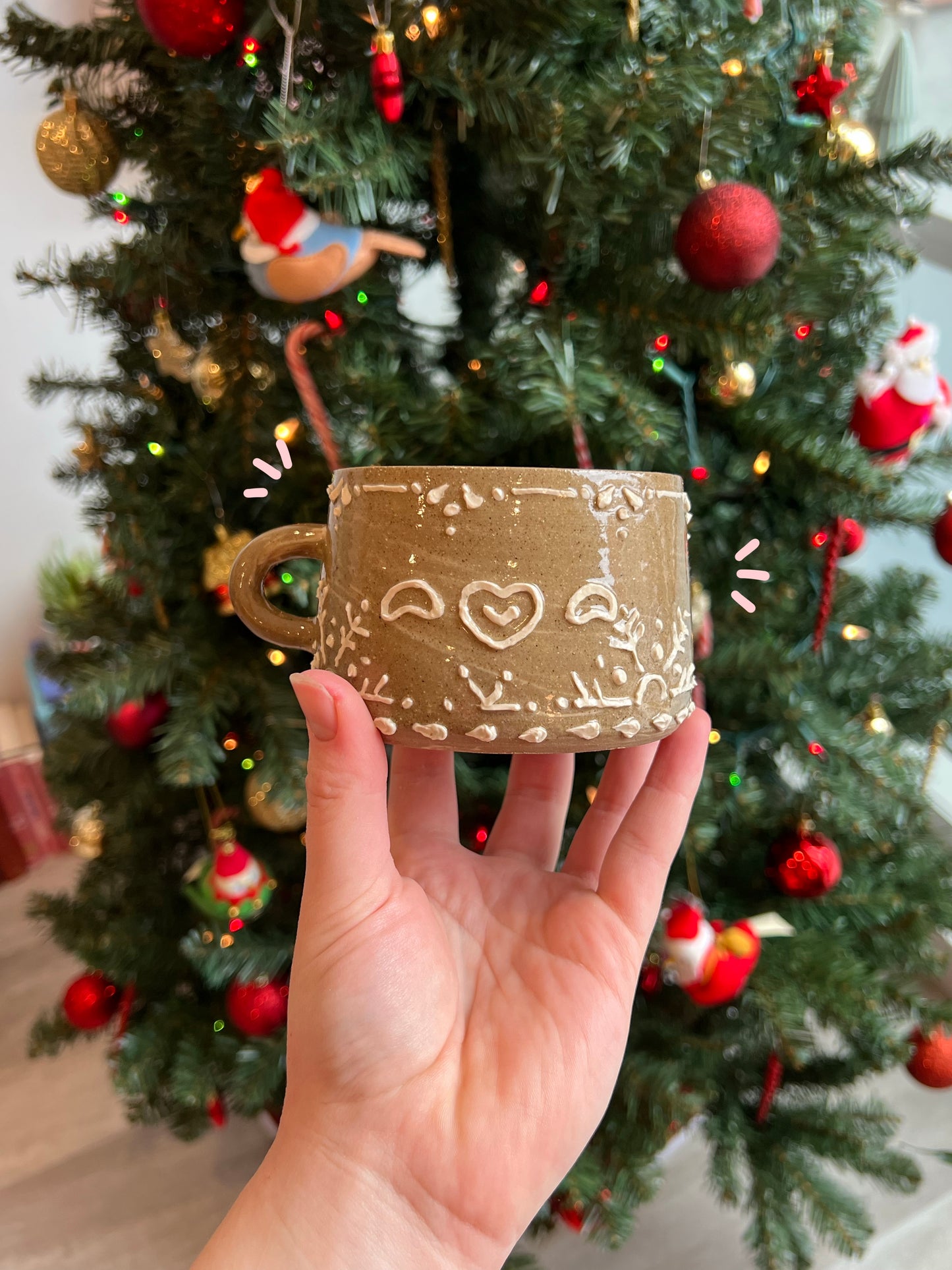 Smiley gingerbread mug
