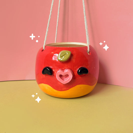 Apple hanging planter