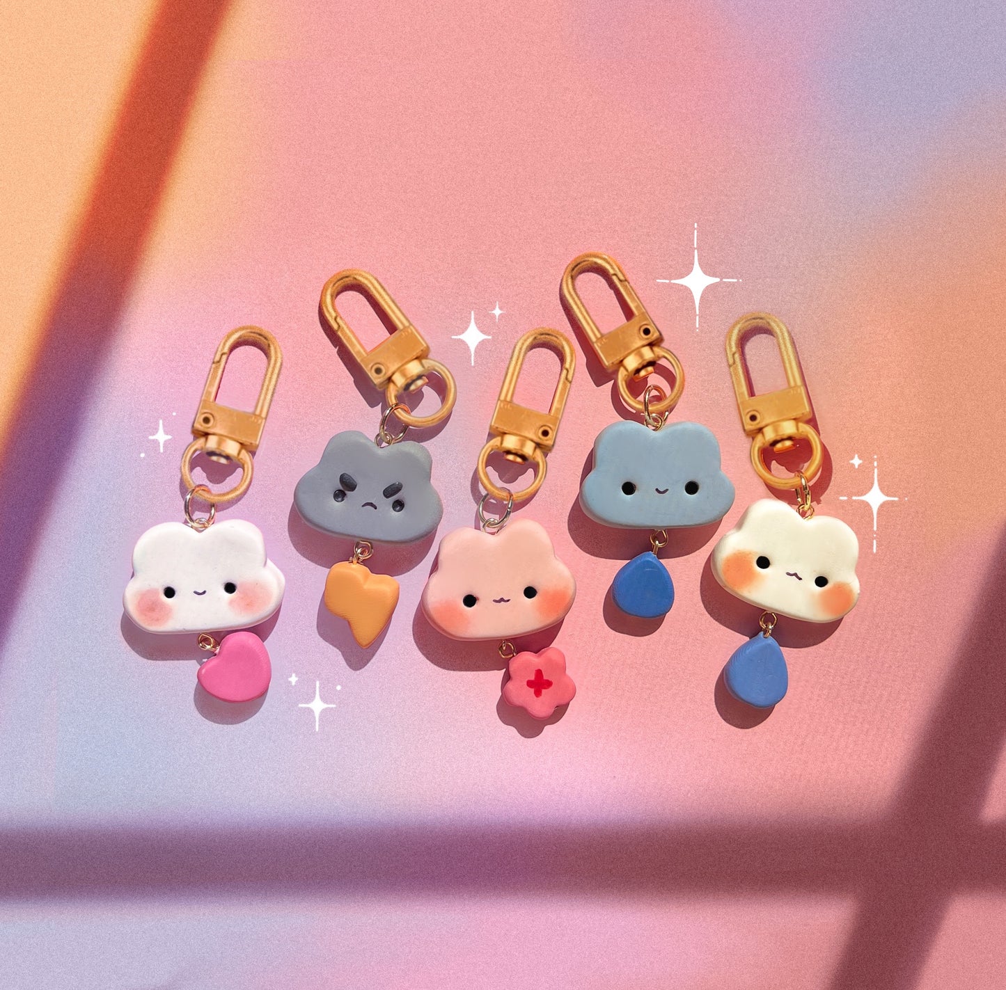 Cloudy keychains